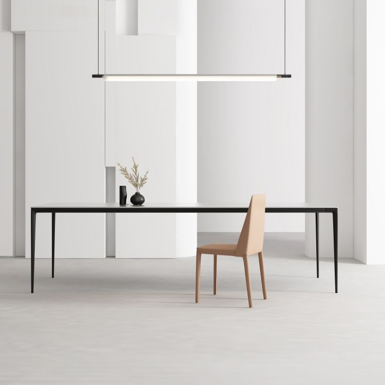 Designer Style 1/2/4/5 Pieces Dining Set Sintered Stone Dining Table with Leather Chairs