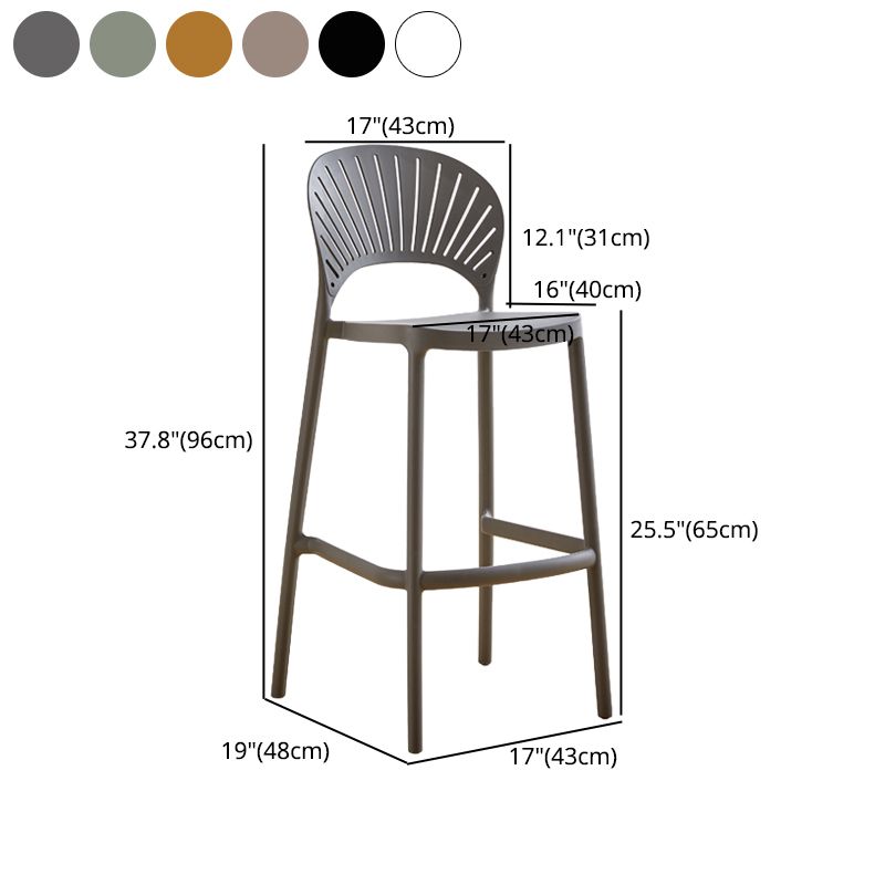 Modern Stackable Bar-stool Plastic Counter Bar Stool for Home