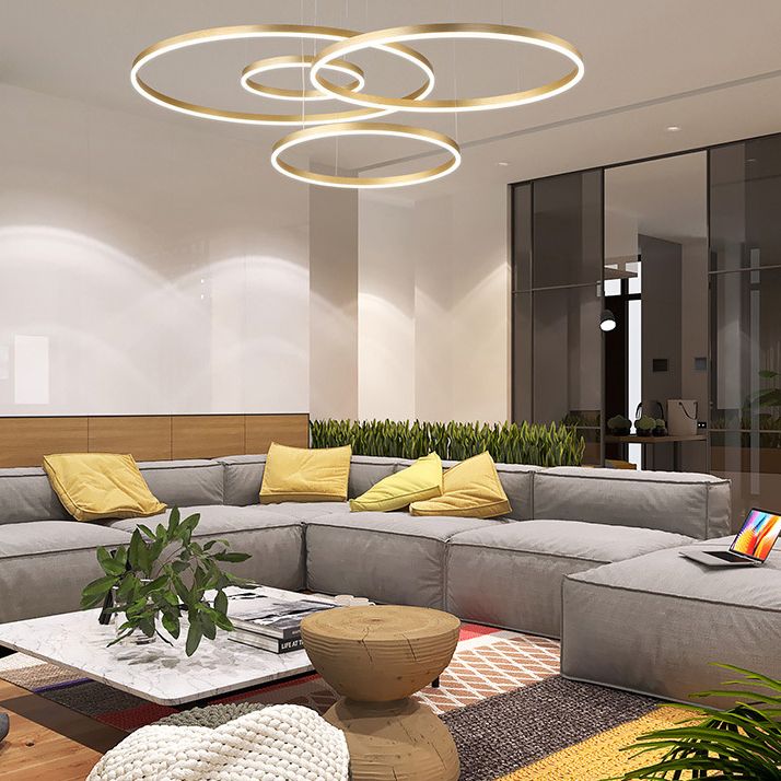 Lustre à cadre en métal contemporain Restaurant du lustre suspendu avec une teinte acrylique