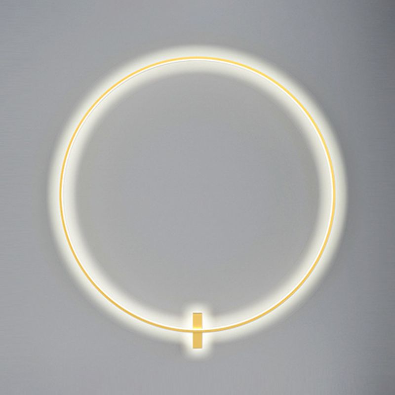 Metal Round Shape Wall Mount Lighting Modern 1-Light Wall Mounted Light Fixtures