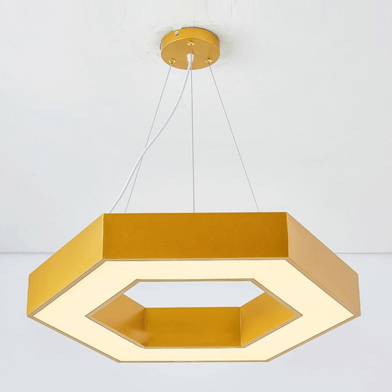 Geometric Hanging Light Kit Modern Style Metal 1 Light Suspension Light