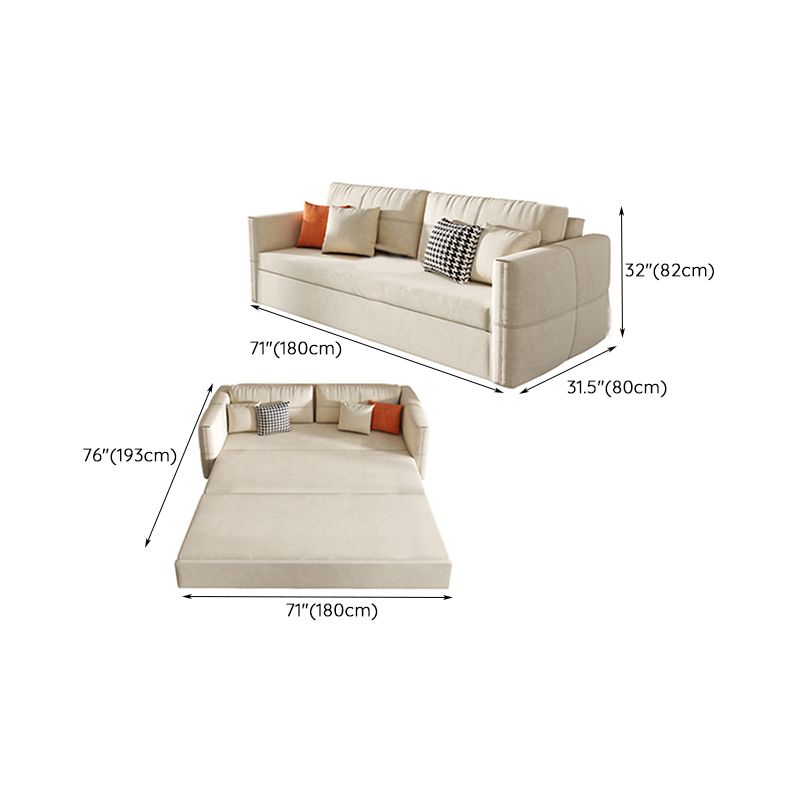 31" Wide Scandinavian Sleeper Sofa Futon Fabric Sleeper Sofa