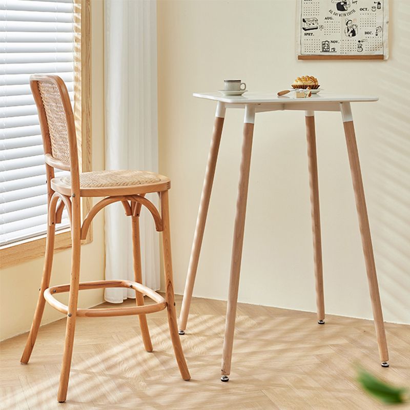 Modern Bistro Bar Table Fixed Bistro Bar Height Cocktail Table with Legs