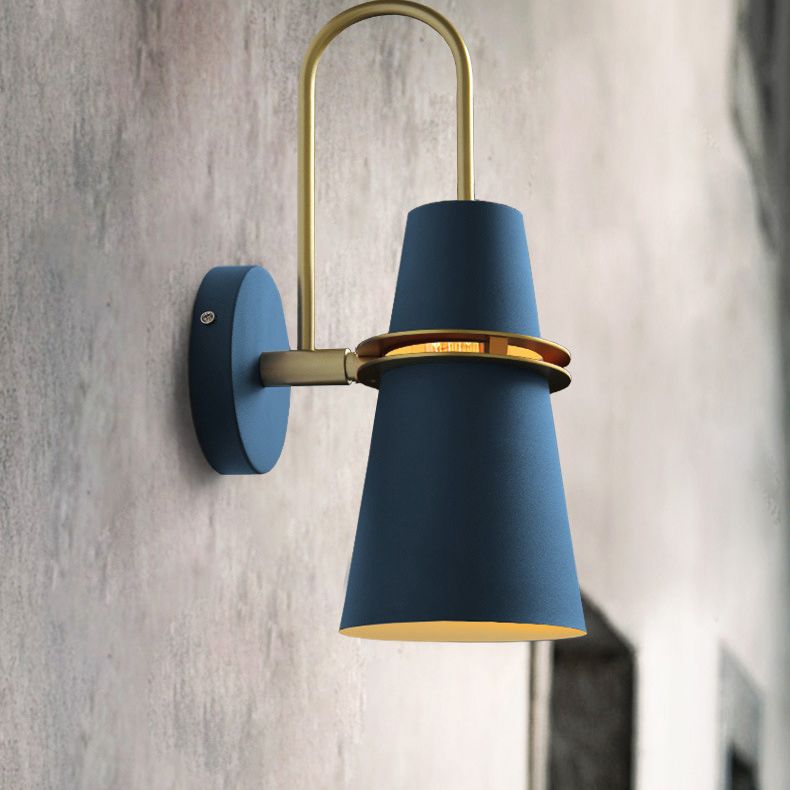 Lámparas de pared cónicas de estilo nórdico accesorios de iluminación de pared metálica para dormitorio