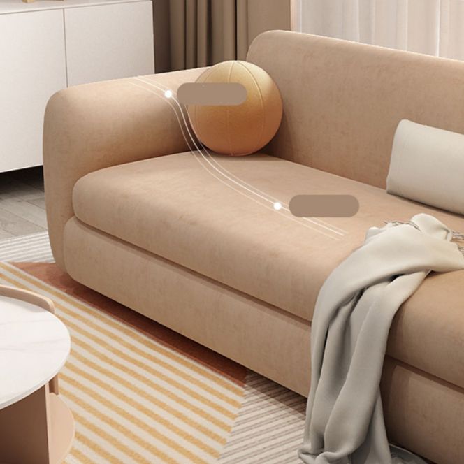 Scandinavian Settee Leather Living Room Cushions Square Arm Slipcovered Sofa Bed