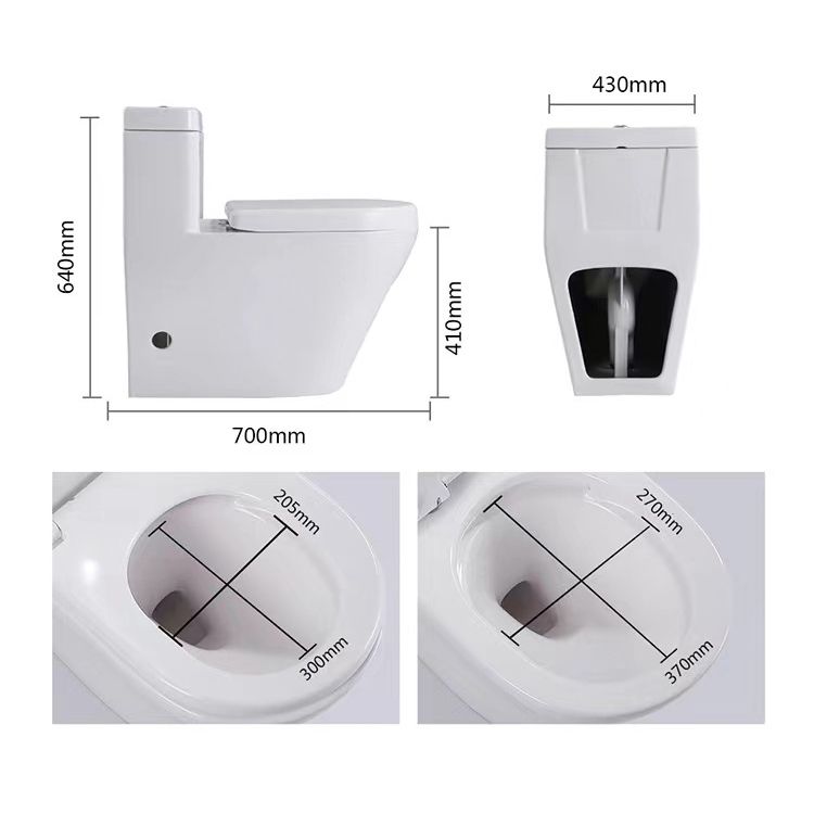 Porcelain Siphon Jet Toilet Floor Mounted One Piece Toilet Urine Toilet