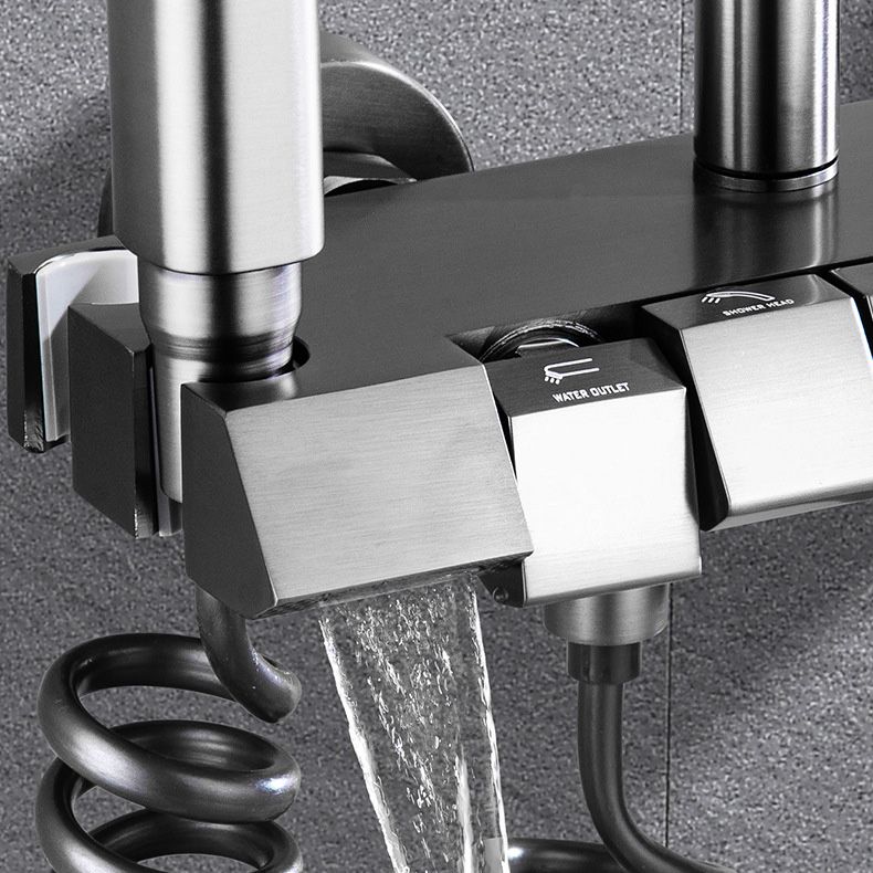 Adjustable Spray Pattern Shower Combo Stainless Steel Shower Faucet Arm Shower Head