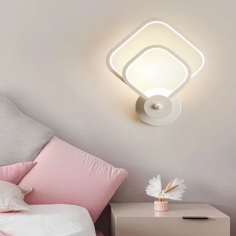 Illuminazione a parete geometrica in stile nordico illuminazione a parete da letto a led in metallo