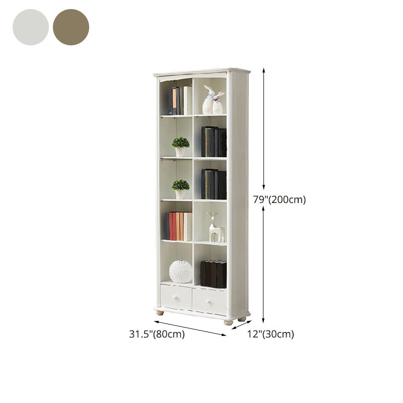 Modern Style Bookcase Engineer Wood Closed Back Bookshelf for Home Office