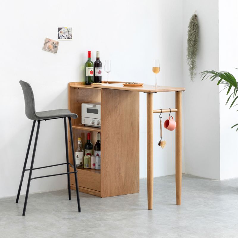 Modern Dining Table Solid Wood Dining Table for Dining Room with Storage