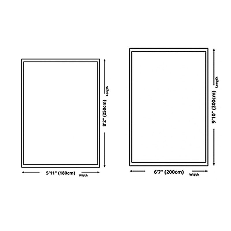 Contemporary Blue Tone Rug Contrast Panel Rug Polyster Stain Resistant Carpet for Living Room