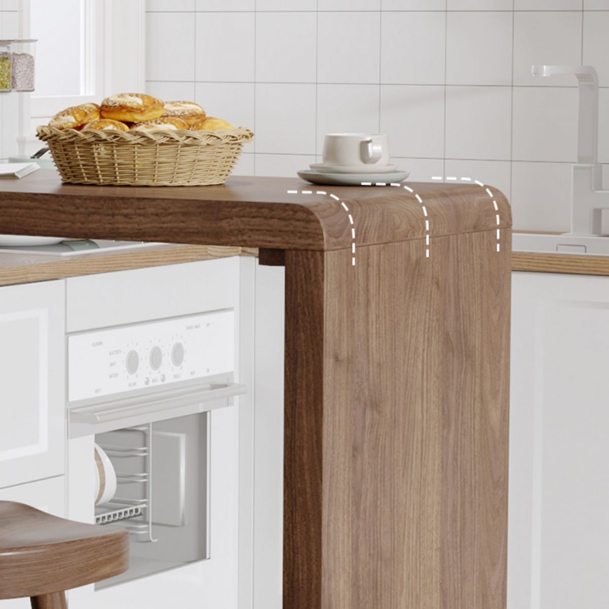 Pine Solid Wood Bar Pub Table Set 1/3 Pcs Rectangle Bar Table and Backless Stools