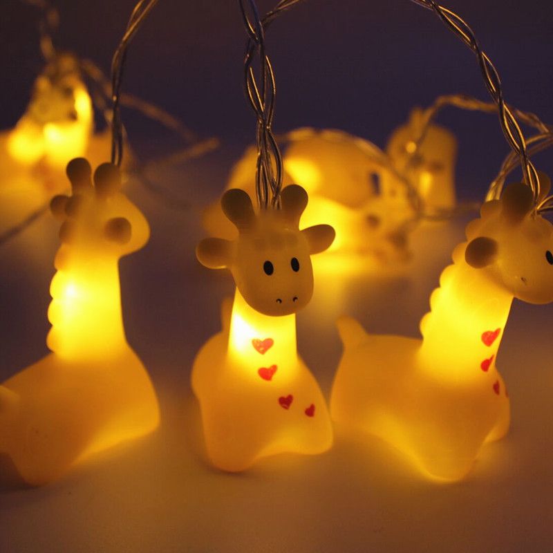 Animal LED String Lamp Cartoon Plastic Indoor Birthday Party Festive Light