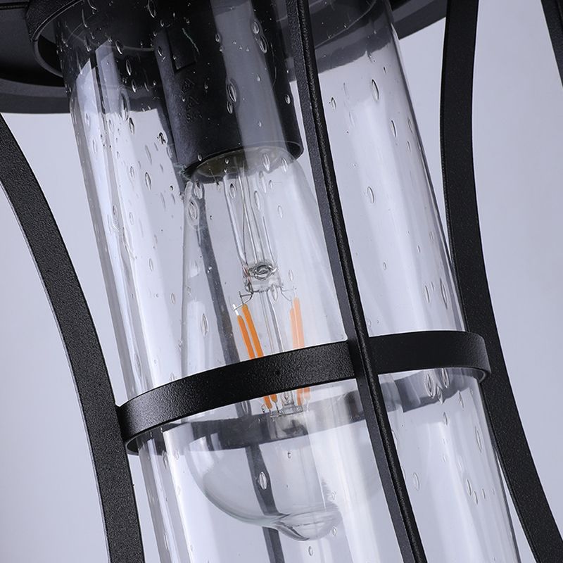 Black Industrial Sconce Light Fixtures Wrought Iron Wall Lamp Sconce for Garden