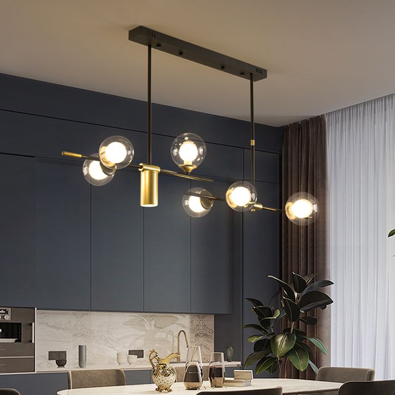 Moderner Stil sphärischer Anhänger Lichter Metall 7 hängende Anhängerleuchten