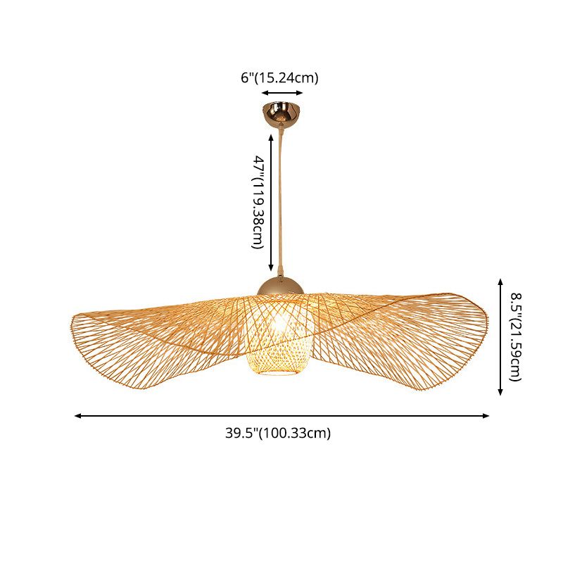 Twist Twist Twist Ciptenant Lighting Fishtures Rattan Hanging Light con cavo sospeso per il ristorante