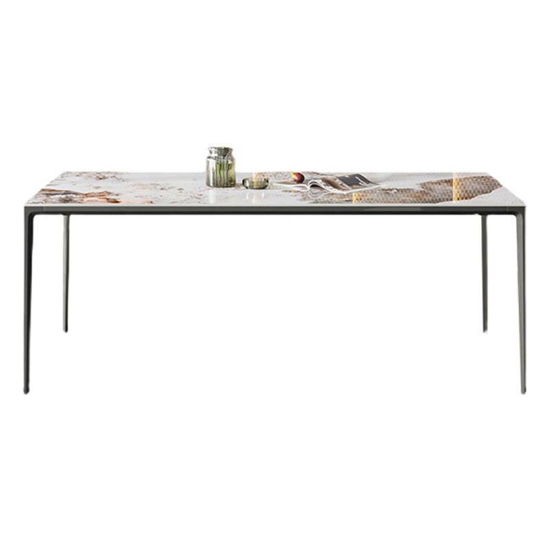 Modern Stone Dining Table Set 1/2/3/5/7 Pieces Dining Set with Solid Back Chairs