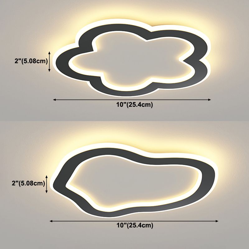 Plafonnier ombragé en métal, plafonnier LED de style moderne