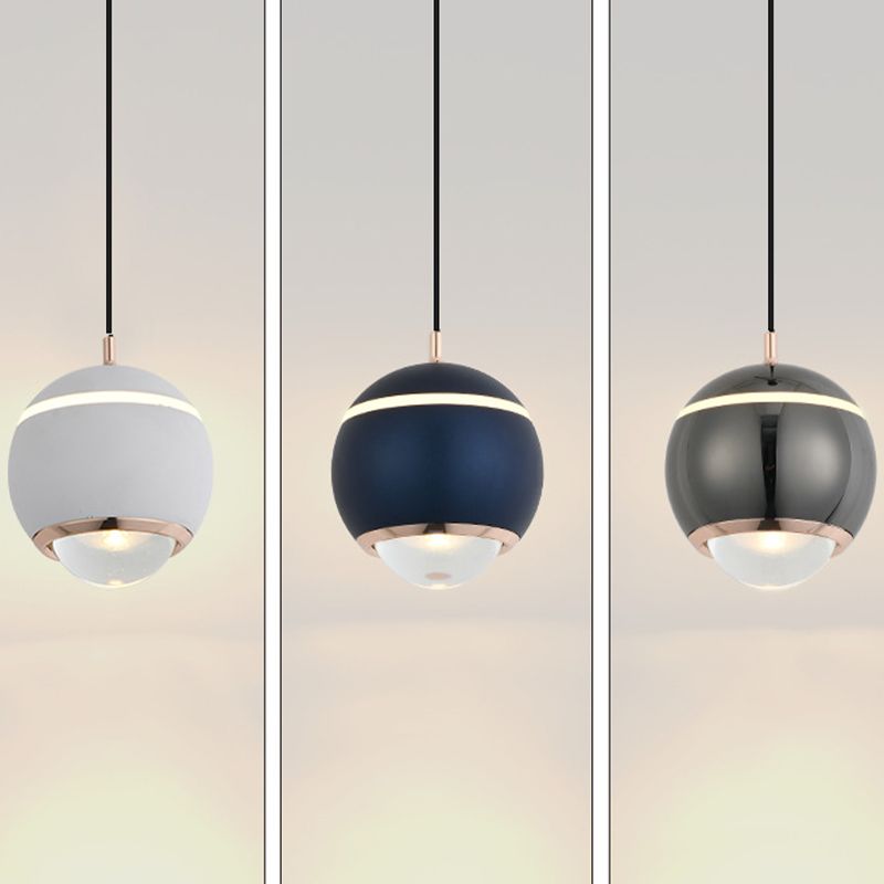 Spherical Shape Hanging Lighting Modern Style Metal 2 Light Hanging Lamp for Bedroom