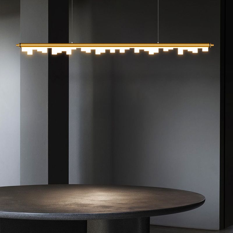 Linear Island Lighting Ideas Modern Lighting Chandelier Metal 1 Light Island Lights for Dining Room