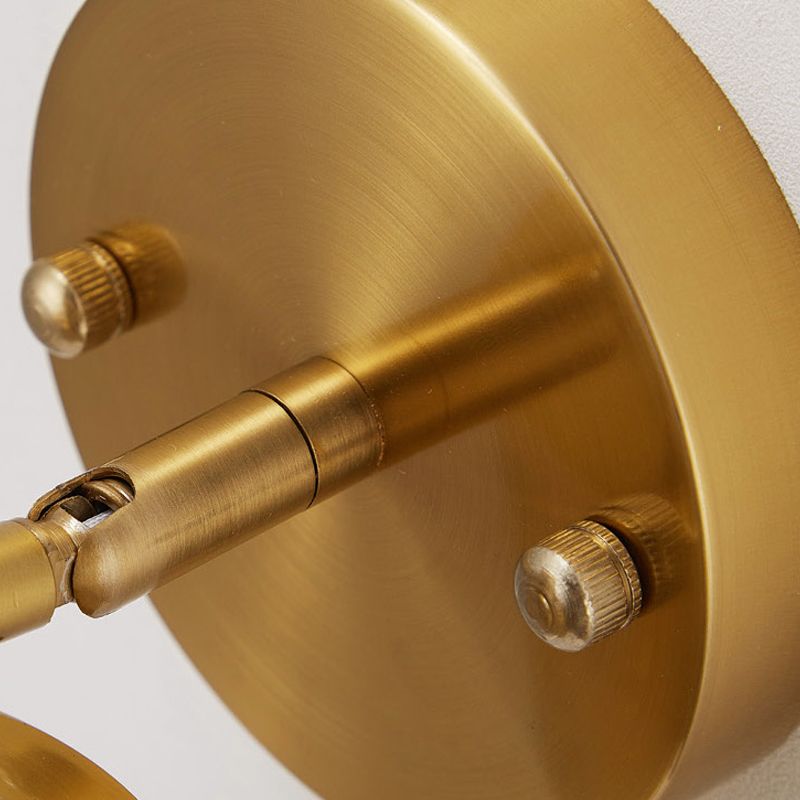 Modern Style Cylinder Sconce Light Fixtures Metal 1 Light Wall Mounted Lamps in Gold