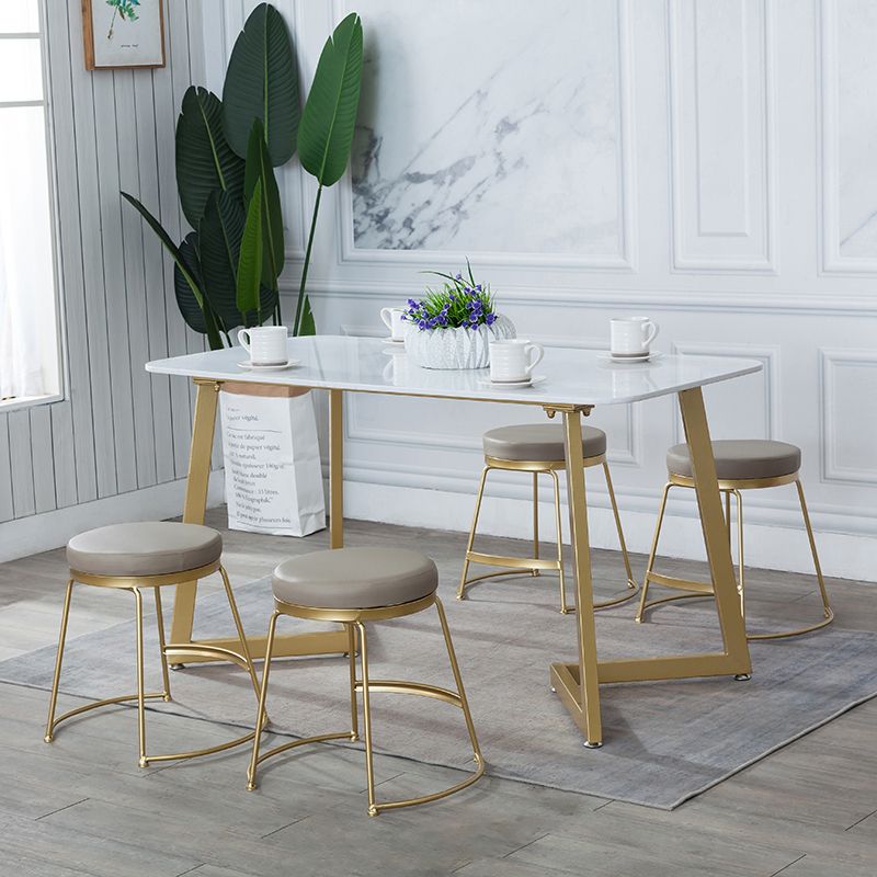 Glam 1/2/5 Pieces Dining Table and Chairs Rectangle Dining Table Set