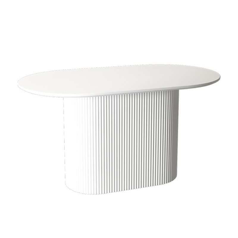 Solid Wood Base Contemporary Oval Dining Table Pedestal Table for Dining Room
