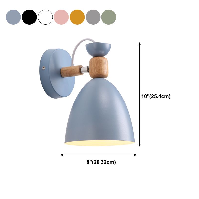 Metal Flare Wall Mounted Lamps Modern Style 1 Light Wall Mount Lighting