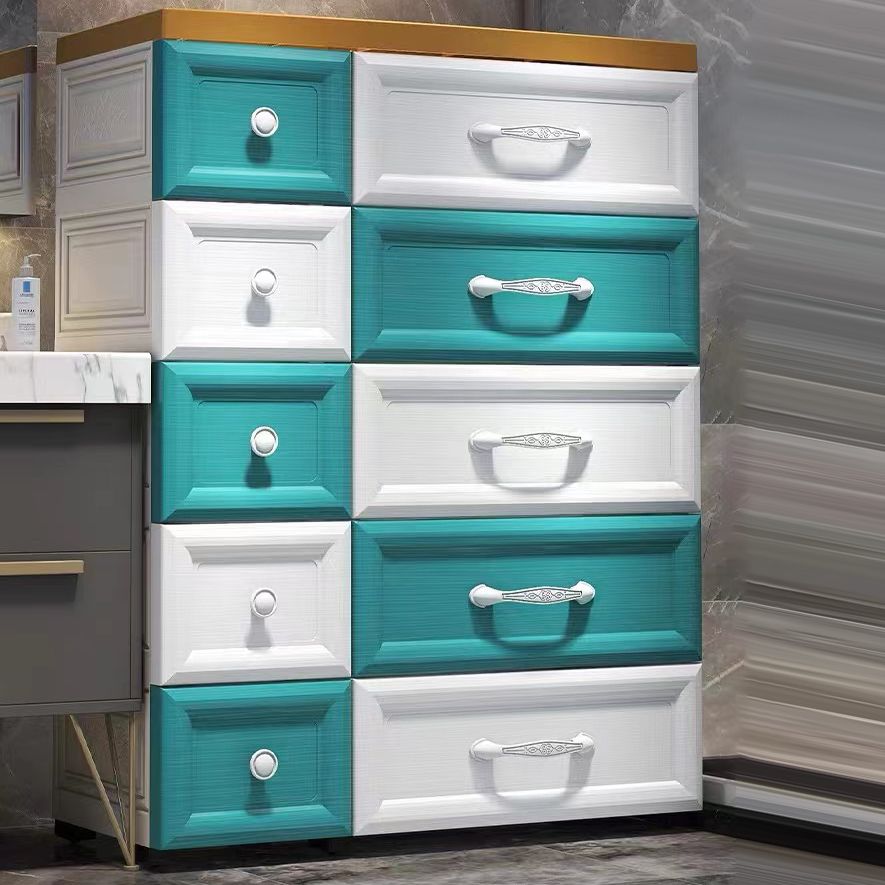 Modern Wardrobe Plastic 10-drawer Wardrobe Closet,29.53" D x 13.78" W x 39.37" H