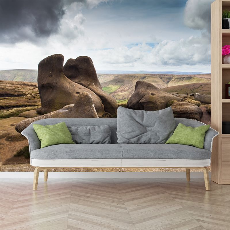 Photography Rocks Wall Mural Decal Huge Wall Decor for Corridor, Custom Size Available