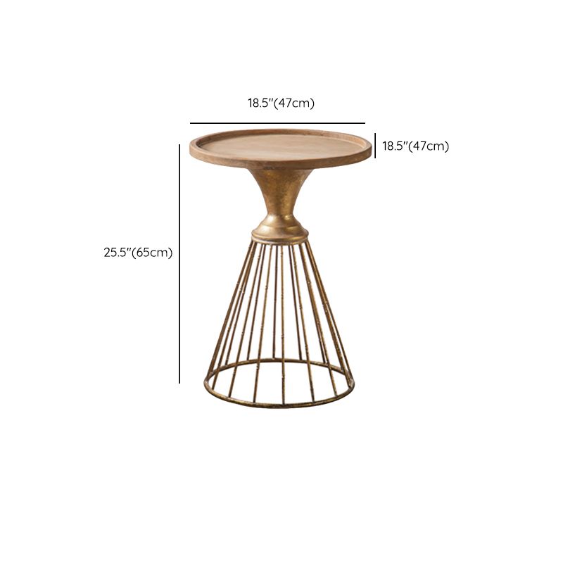 French Country Frame End Table Antique Brass Ironcraft End Table