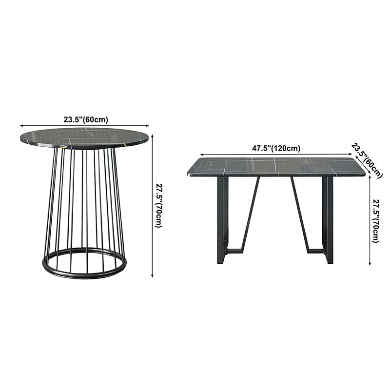 Stone Dining Room Collection Industrial Style Dining Site Table for Dining Room