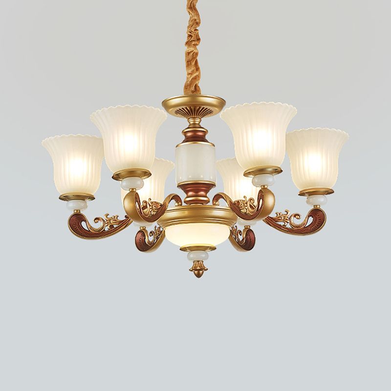 Geometry Shape Pendant Lights Modern Style Glass Chandelier Lights in Gold