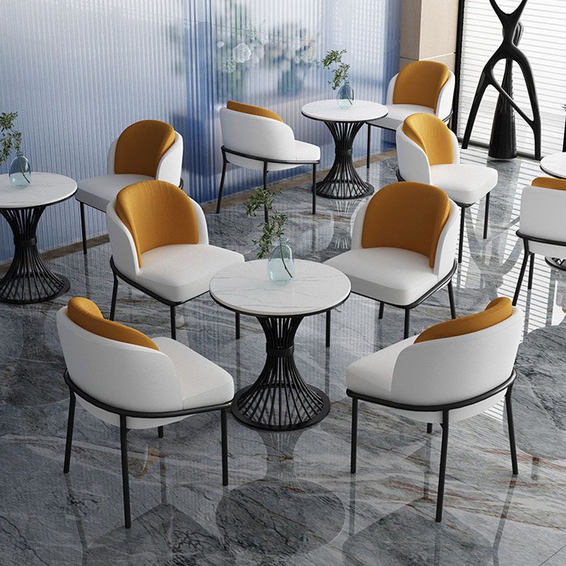 Stone Top Table for Kitchen Metal Traditional Luxury Round Dining Table