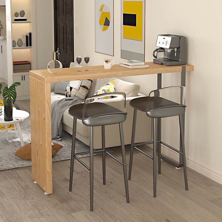 Contemporary Style Bar Set 1/3 Pieces Solid Wood Rectangle Pub Dining Set for Indoor