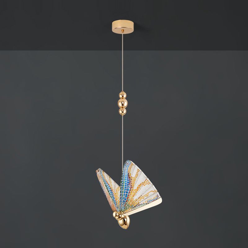 Butterfly Shape Metal Hanging Light Modern Style Multi Lights Cluster Pendant