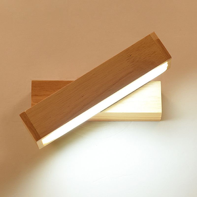 Modern Minimalist Style Linear Vanity Light Wood Single Vanity Light