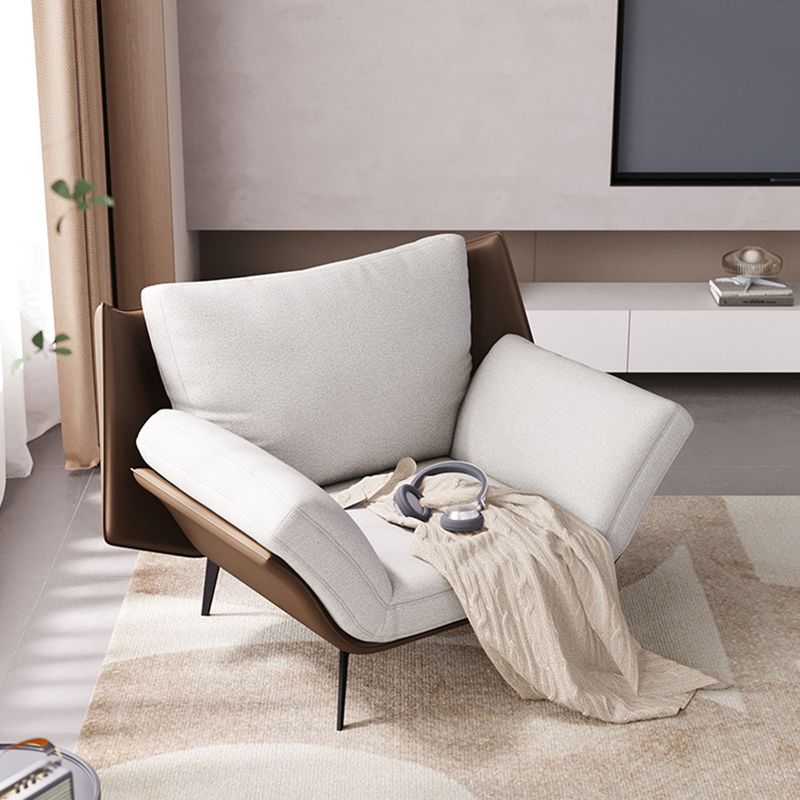 Mid-Century Modern Accent Armchair Flared Arms Fabric Armchair