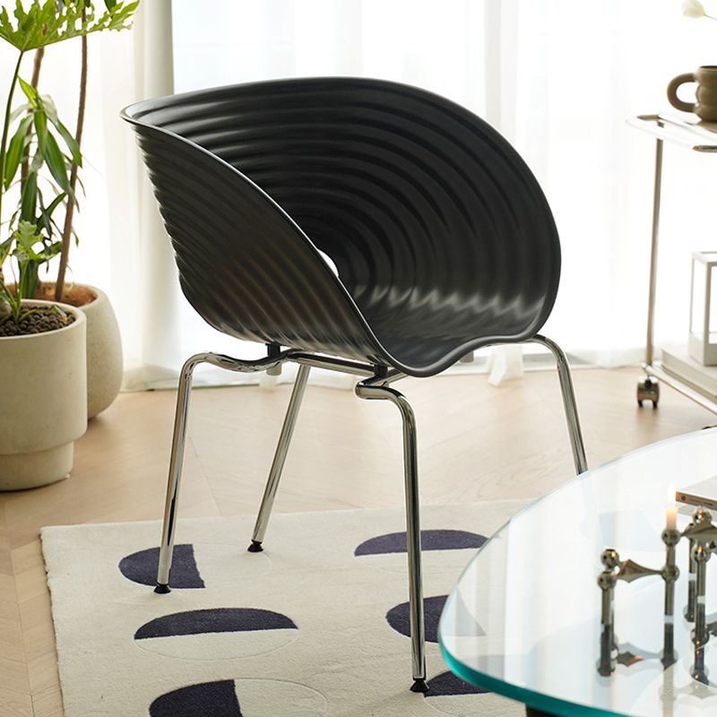 Industrial Style Side Chair Plastic Indoor Dining Chair for Living Room