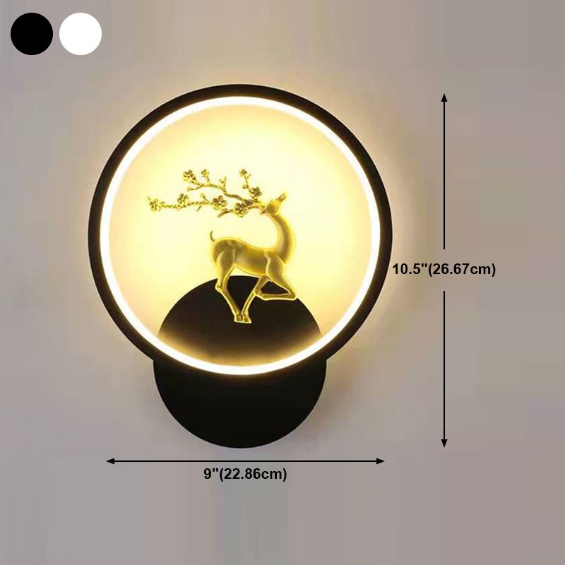 Geometry Shape Wall Lights Kid Style Metal 1 Light Wall Mount Light