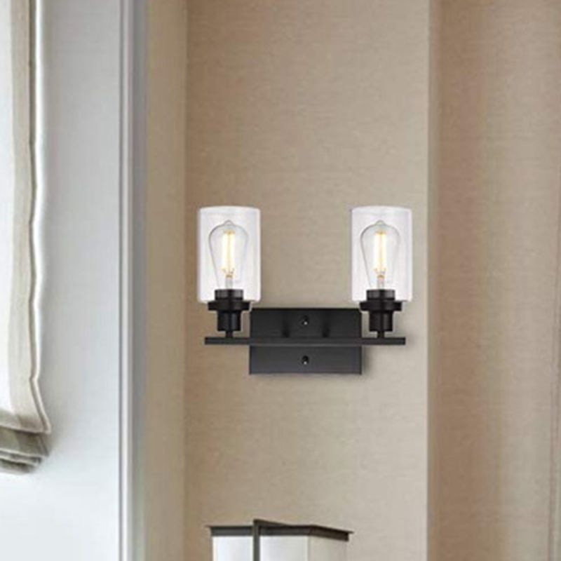Lampade a parete di vanità cilindriche Light retro Vanity Light di vetro industriale