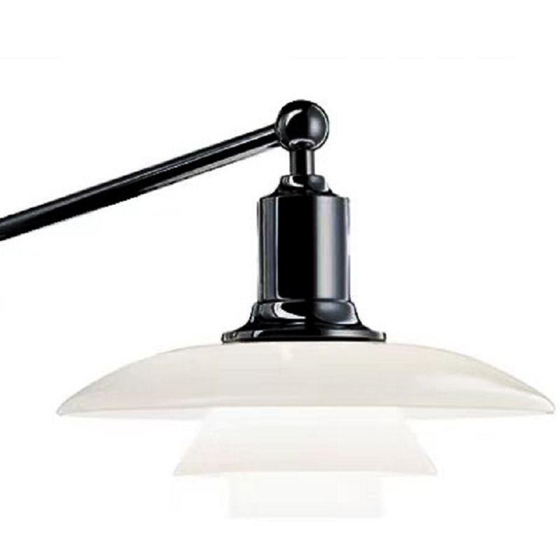 Modern Metal Wall Lamp 1-Light Wall Mount Lamp with Glass Shade for Bedroom