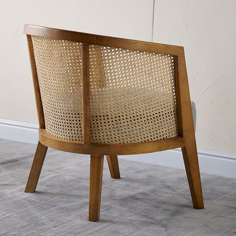 Traditional Wood Living Room Chair Basic Four Leg Accent Armchair