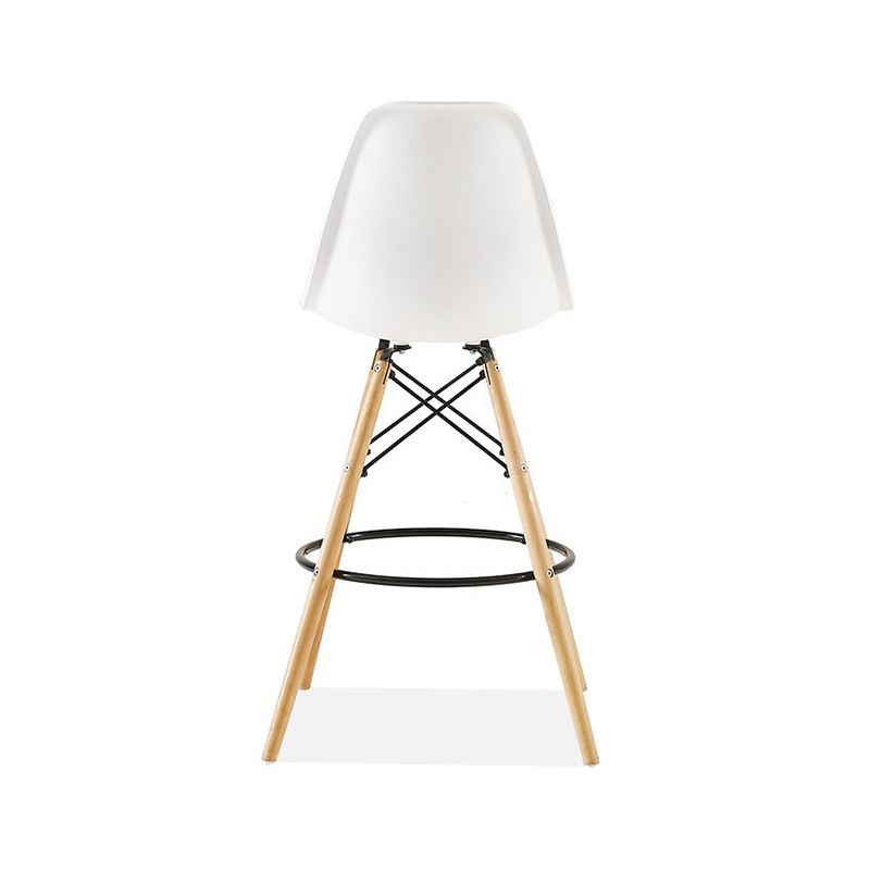 Modern Living Room Counter Stool Colorful Simple Stool with Wood Base