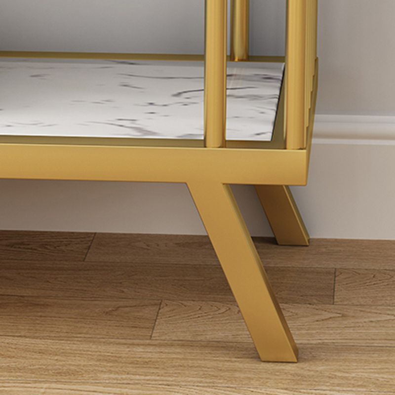 Contemporary Style Bookshelf Open Back Standard Metal Bookcase for Study Room