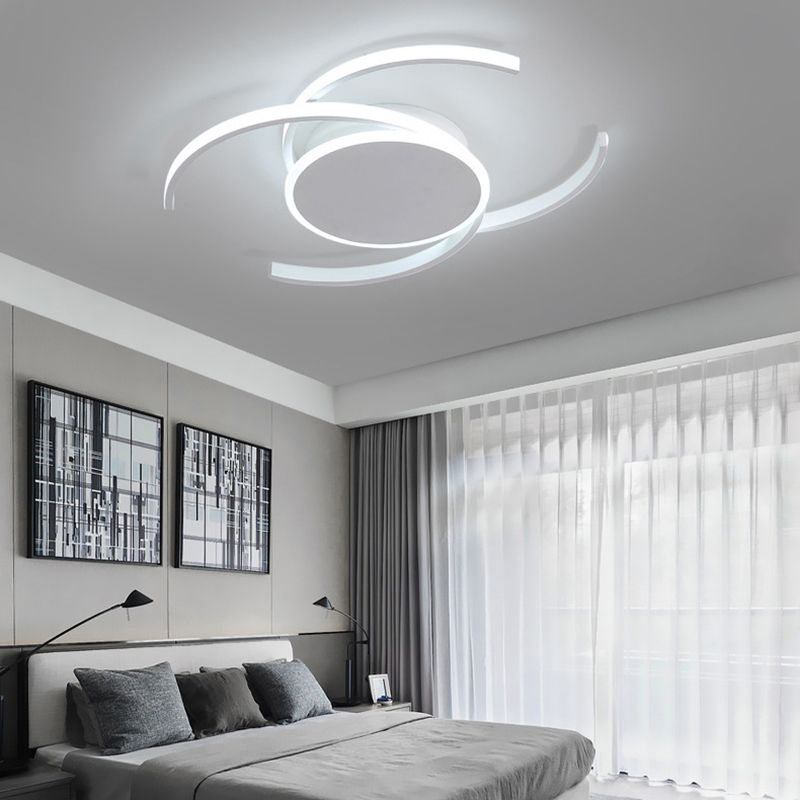 Kreisförmige Semi-Flush-Mount-Licht-Halterung Acryl Moderne Bündig-Halterung Deckenleuchte