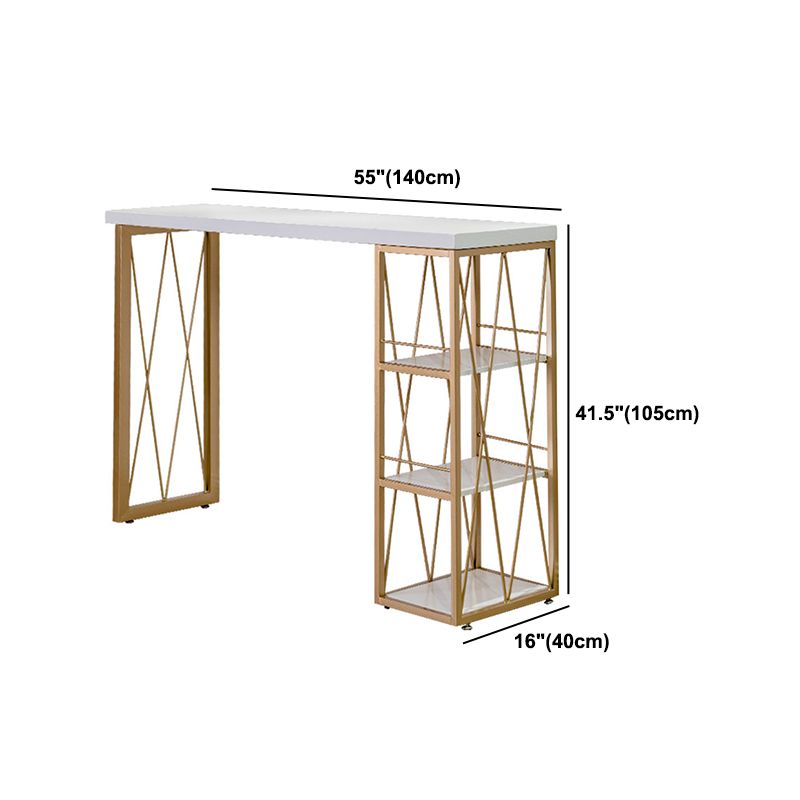 Glam Wood Bar Table Set 1/2/3 Pieces Rectangular Counter Set for Home