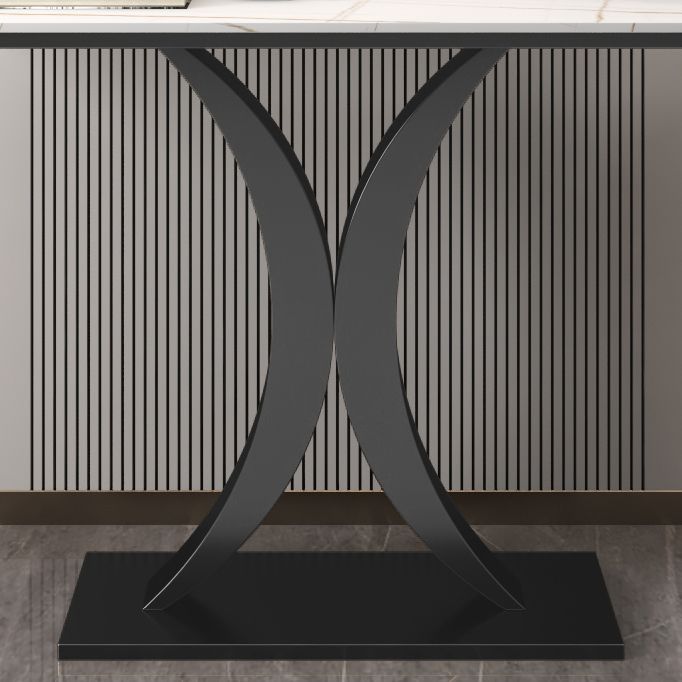 Half Moon Console Table 31.49" High Accent Table, Scratch Resistan