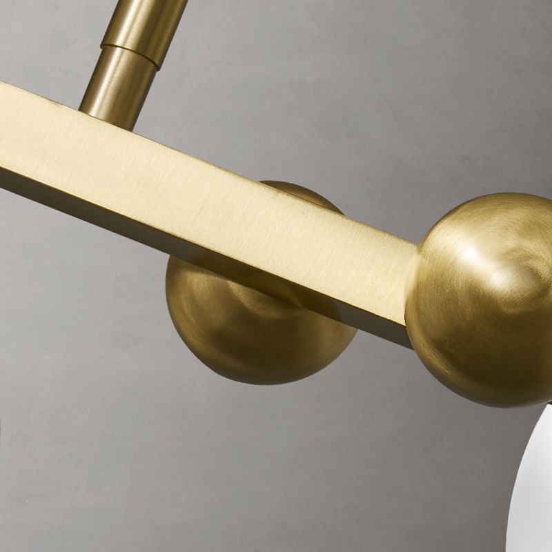 Modern Simple Dining Chandelier Light Round Glass Shade Ceiling Pendant Light