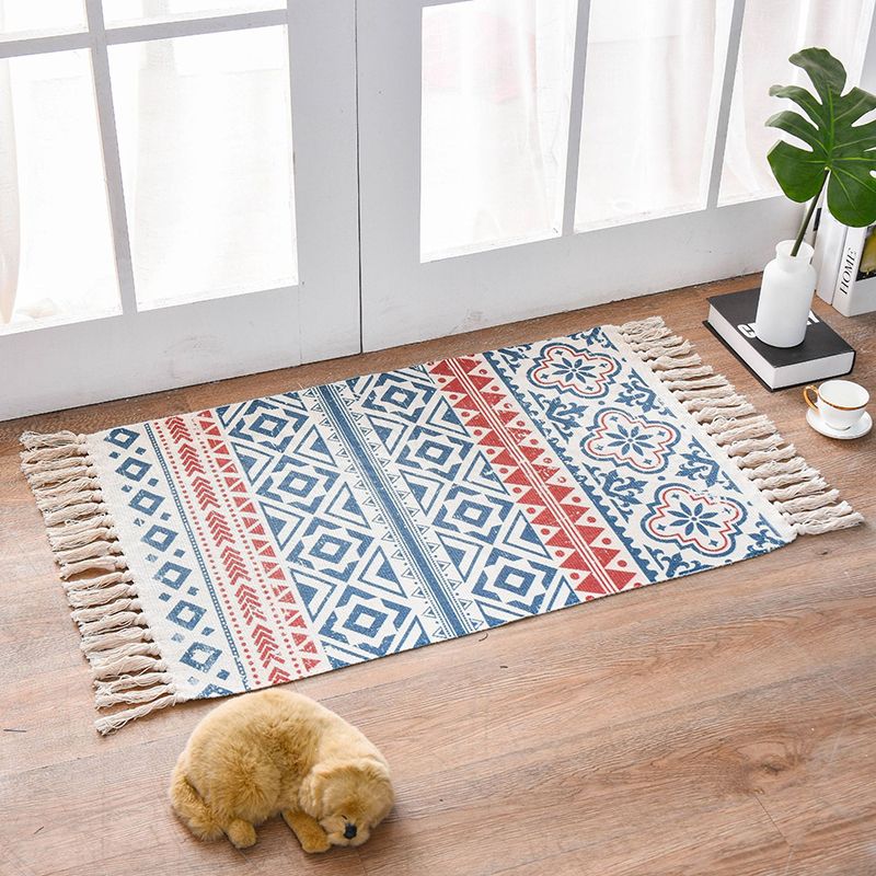Green Modern Carpet Cotton Panda Carpet Non-Slip Backing Carpet for Living Room